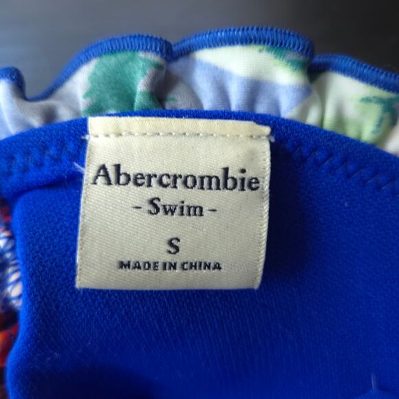 Abercrombie String Bikini Top Blue Floral Size Small - Picture 4 of 4